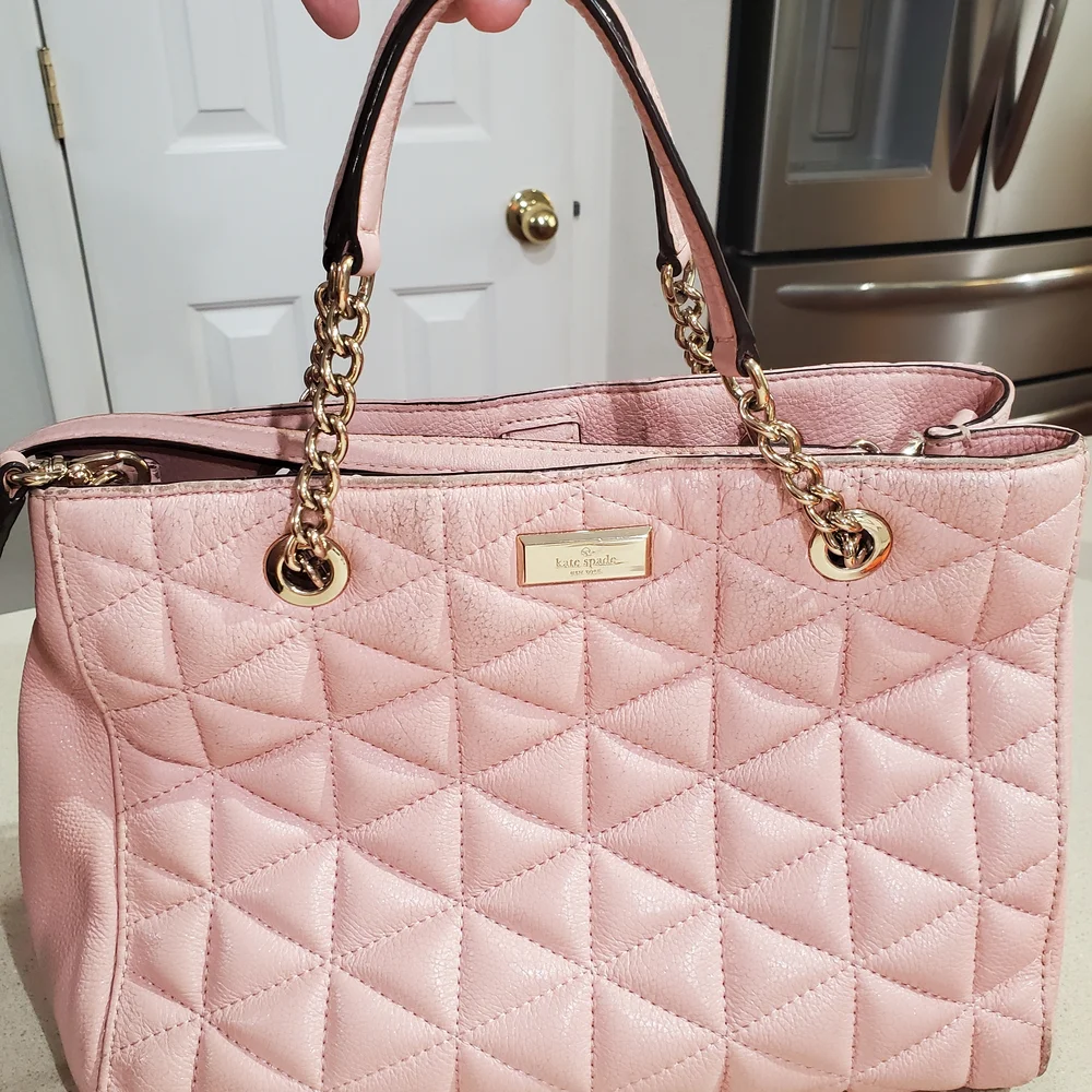 Kate Spade Quilted Pink Leather Tote‎ Handbag
